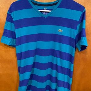 striped lacoste shirt size 4